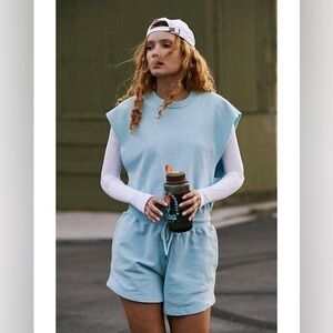 Free People Throw And Go Shortsie Romper